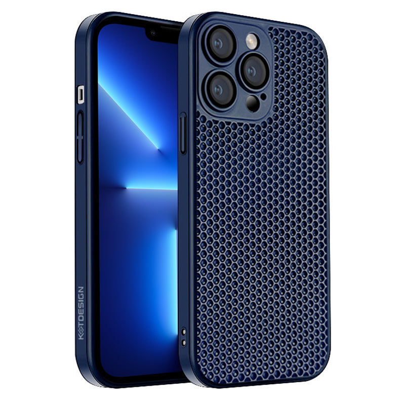 KSTDESIGN Icenets Series Heat Dissipation Cover for iPhone 13 Pro 6.1 inch Hard PC Phone Case with Lens Film KSTDESIGN Icenets Series Heat Dissipation Cover for iPhone 13 Pro 6.1 inch Hard PC Phone Case with Lens Film